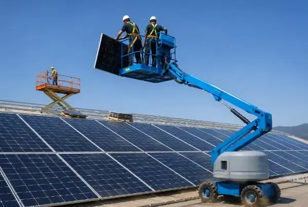 Plataformas elevadoras para instalaciones fotovoltaicas